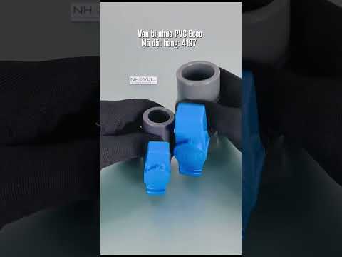 Van bi nhựa PVC ECCO không ren Ø21–Ø60 – tay gạt đóng mở dòng nước