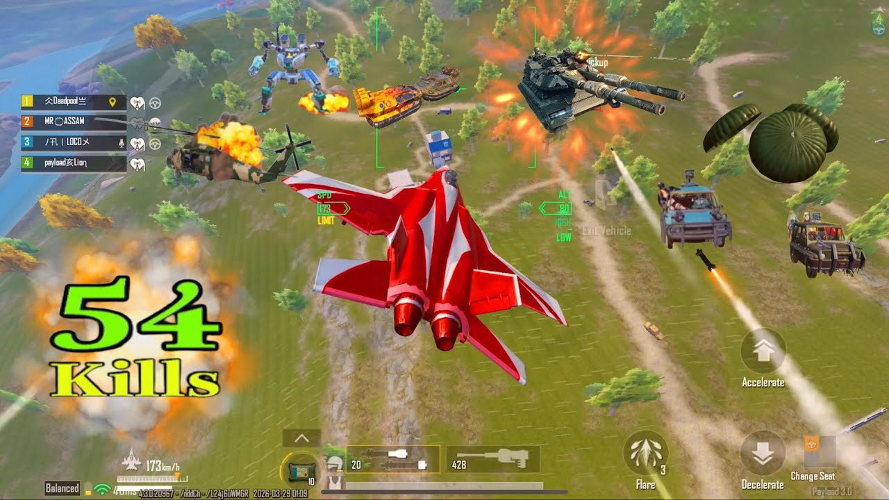 Fighter Jet Attacks🔥54 KILLS  use M202,UAV dominate payload 3.3😱