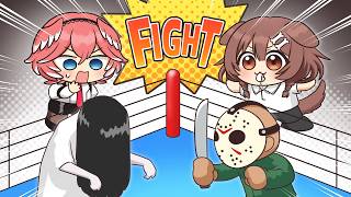 【手描き】貞子とジェイソンを戦わせるころさん【戌神ころね/鷹嶺ルイ/ホロライブ切り抜き】