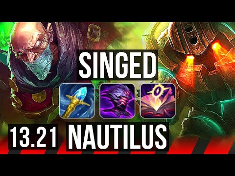 SINGED vs NAUTILUS (TOP) | Rank 3 Singed, 3/1/11, 1000+ games | KR Master | 13.21