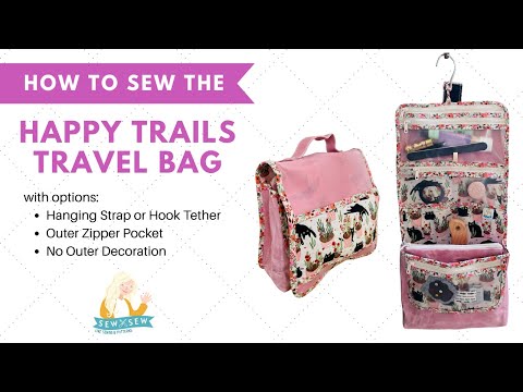 How to Sew the Happy Trails Travel Bag by Sew Sew Patterns #TravelBag #TravelBagSewingPattern