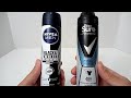 Sure Men Invisible Ice 48hr Deodorant VS Nivea Men Invisible 48hr For Black White No Yellowing
