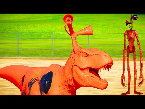 Jurassic World Evolution 🌍 NEW SUPER HERO! Siren Head T-Rex,Xenoraptor,Godzilla,Deadpool Fight!!!