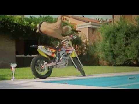 A funny race celebration by Gianni and his Bigfoot Supermoto
