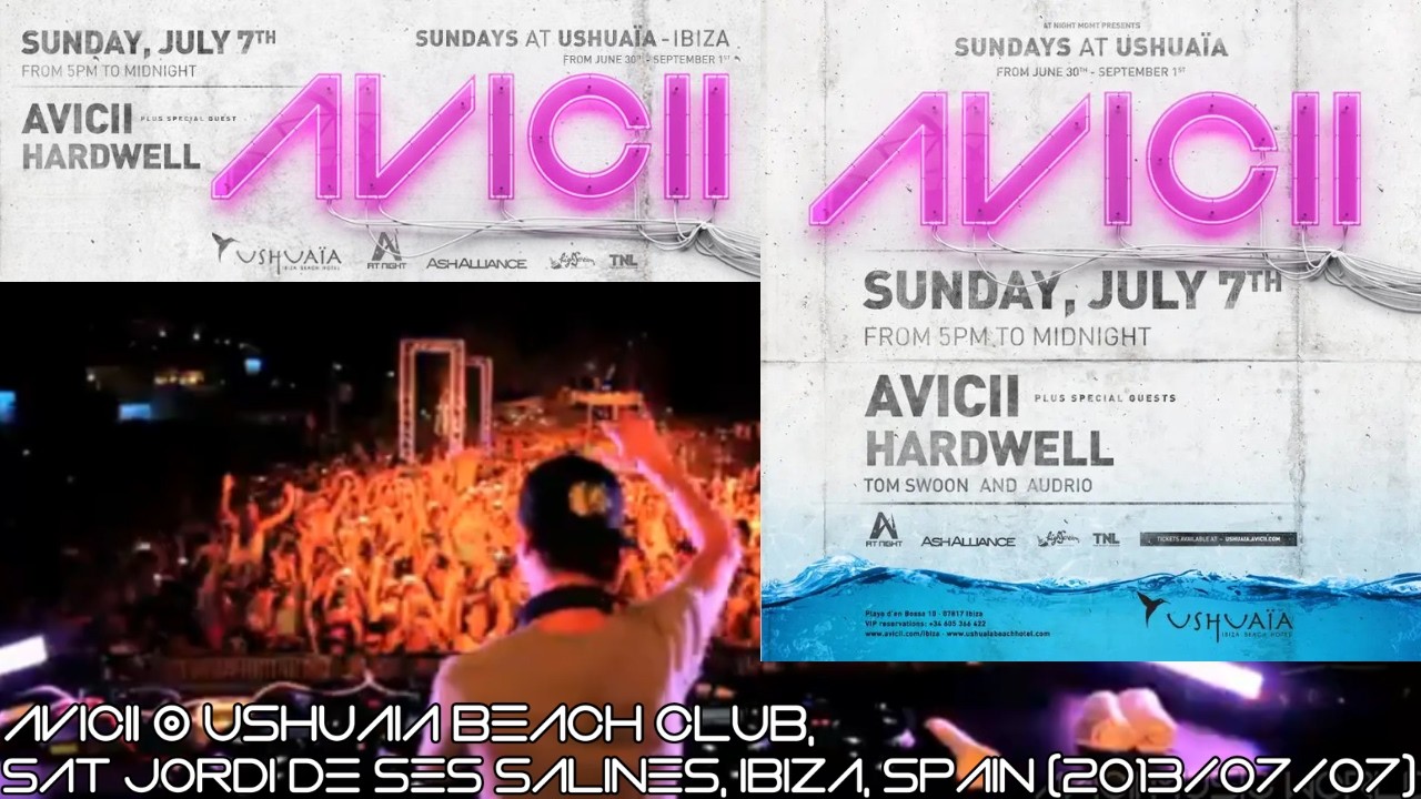 Avicii @ Ushuaïa Beach Club, Sat Jordi de Ses Salines, Ibiza, Spain (2013/07/07)