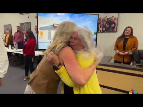 Good News: Retired custodian surprised with new school named in her honor