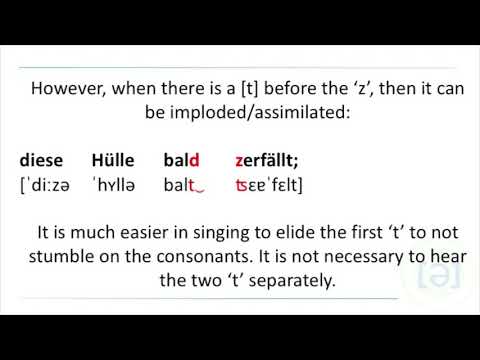 Consonant Assimilation in German Lyric Diction