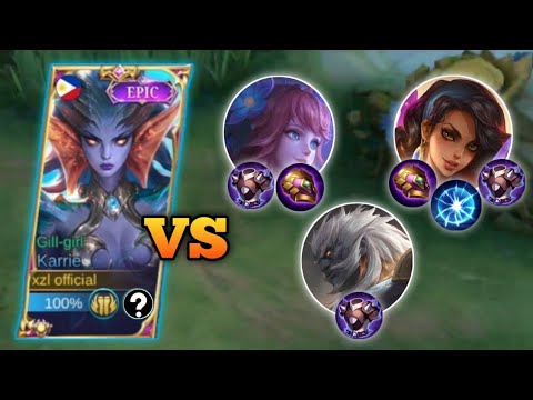 KARRIE VS 3 BLADE ARMOR + 2 DOMINANCE ICE + 1 VENGEANCE 🤧 | MLBB