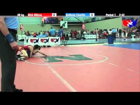 Nick Wilcox vs. Anthony Zanetta at 2013 ASICS University Nationals - FS