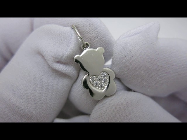 Срібний кулон "Ведмедик" 3111121 Відео огляд