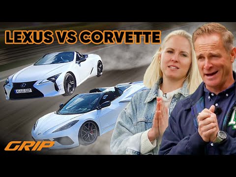 V8 Convertibles: Corvette C8 Stingray 🆚 Lexus LC 500 Ultimate Edition 🤩 | GRIP [Dubbed with AI]