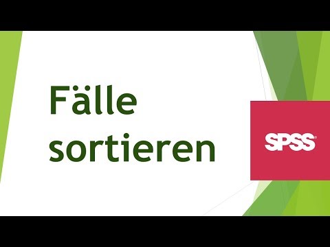 Fälle sortieren in SPSS