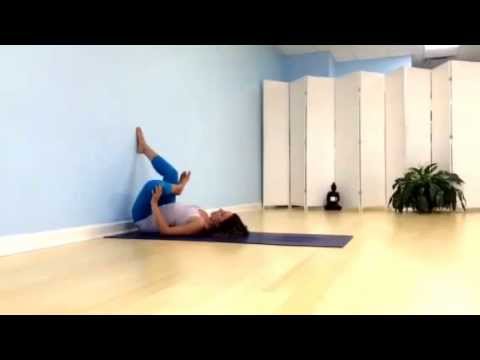Gentle Yoga Practice at the Wall to Open the Back and Hips