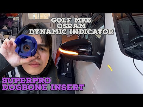 MK6 Golf R fitted with OSRAM Dynamic Mirror Indicators + SuperPro Dogbone Insert!  - 089