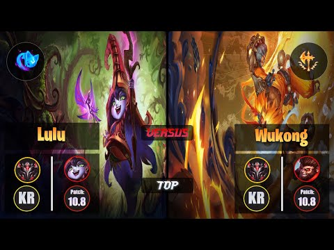 GrandMaster LULU [Summon Aery] (Top) VS  WUKONG - Grandmaster KR Patch 10.8