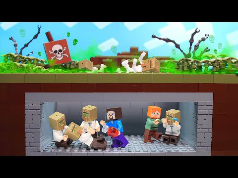 Toxic Smoke : Underground Doomsday Bunker - LEGO Minecraft Animation