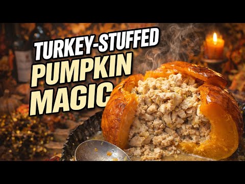 Stuffed Pumpkin That Melts in Your Mouth! Creamy Turkey & Thyme Recipe