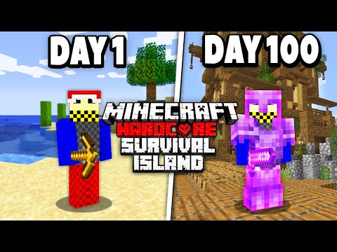 I Survived 100 Days on a SURVIVAL ISLAND in Minecraft Hardcore...