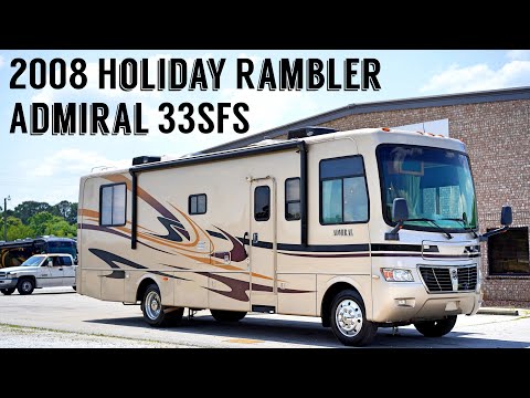 2008 Holiday Rambler Admiral 33SFS A Class Chevrolet V8 Workhorse Gas RV - $52,900