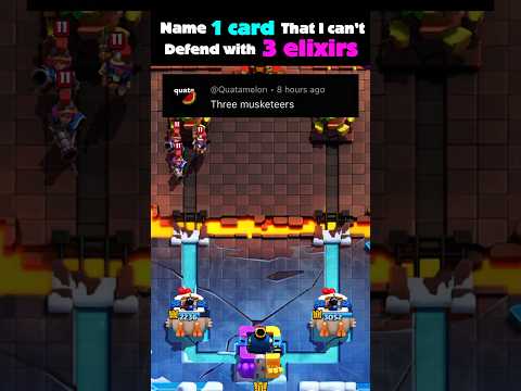 3 Musketeers vs  3 elixir 🫩 #clashroyale