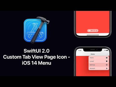 SwiftUI 2.0 Custom Tab View Page Icons - iOS 14 Menu's - Xcode 12 - SwiftUI 2.0 Tutorials