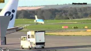 KLM fokker 70 departing runway 16 at Aberdeen EGPD.wmv