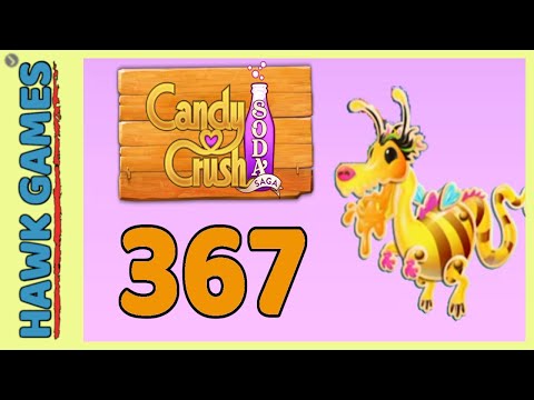 Candy Crush Soda Saga Level 367 (Honey mode) - 3 Stars Walkthrough, No Boosters
