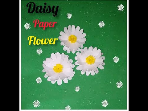 How to make daisy flower!!daisy flower(paper daisy flower)paper flower ideas..
