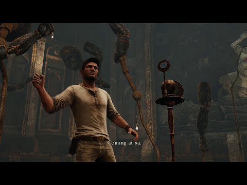 Uncharted 3 Drake's Deception Remastered - Chap 11 As Above, So Below: Mural (Align Statues) Puzzle