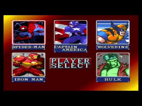 Marvel Super Heroes - War of the Gems - SNES (Spider-Man vs Evil Wolverine)