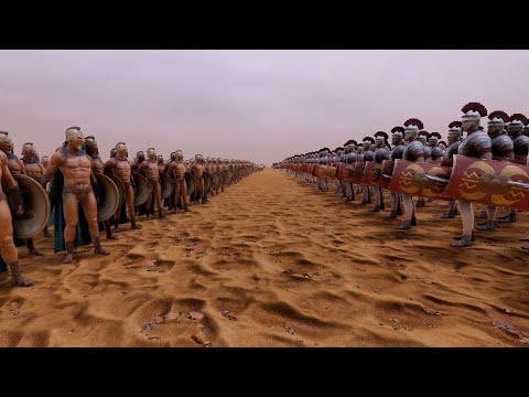 50.000 Spartan VS 50.000 Roman Soldiers - Ultimate Epic Battle Simulator 2