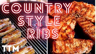 How to Cook Pork Loin Country Style Ribs on the Weber Kettle