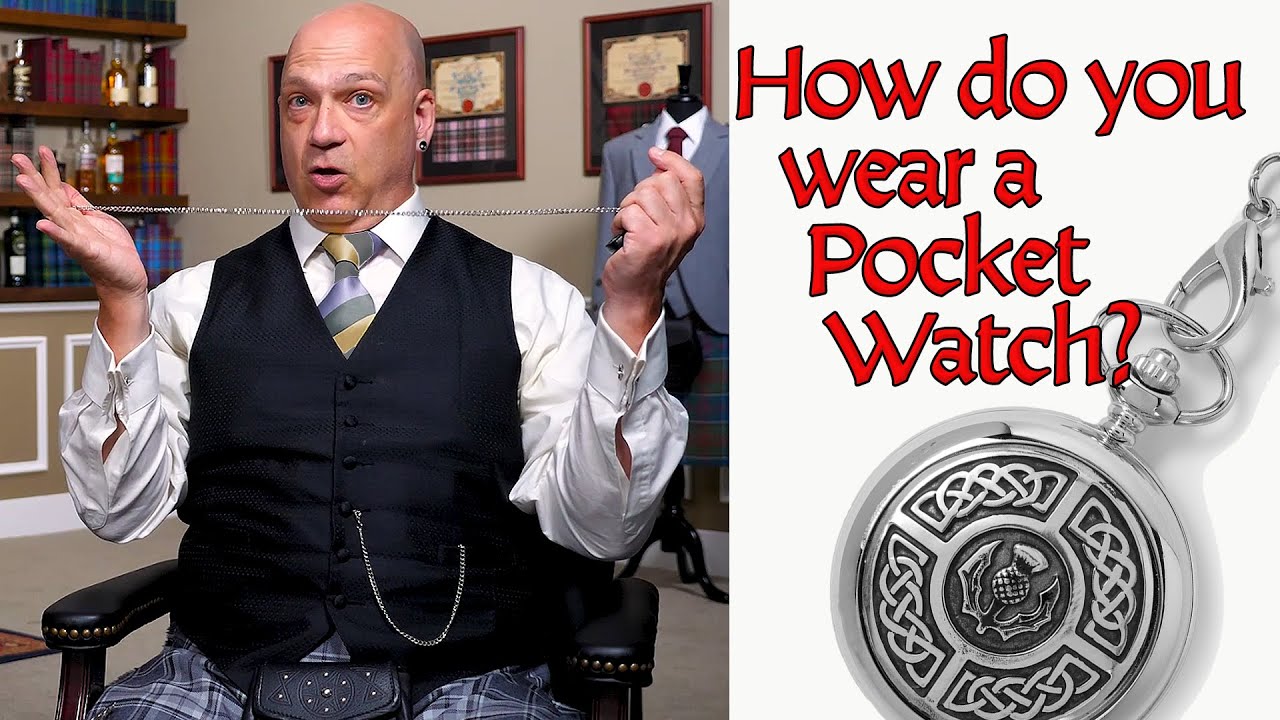 Watch video How Do You Wear a Pocket Watch Where does the watch chain go Now How Do You Wear a Pocket Watch Where does the watch chain go