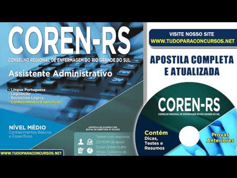 Apostila COREN/RS 2015 - Assistente Administrativo - Nivel Médio (Impressa)