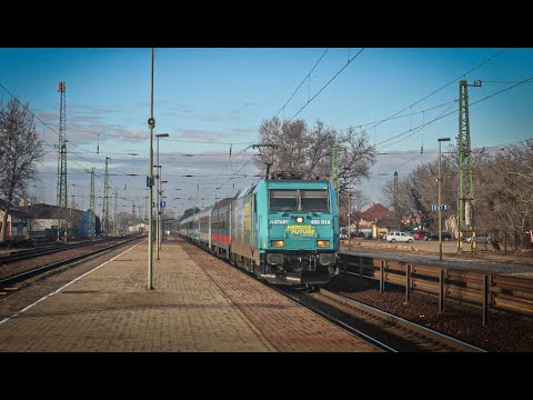 Vasútforgalom a 100a fővonalon Budapest Nyugati és Cegléd között 2024 decemberében / Monor