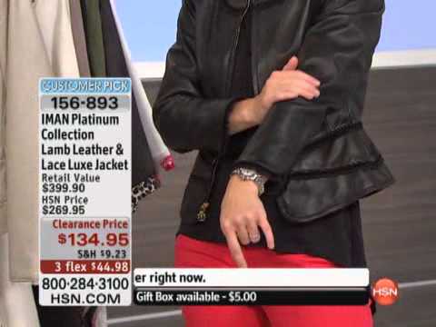 IMAN Platinum Collection Lamb Leather & Lace Luxe Ja...