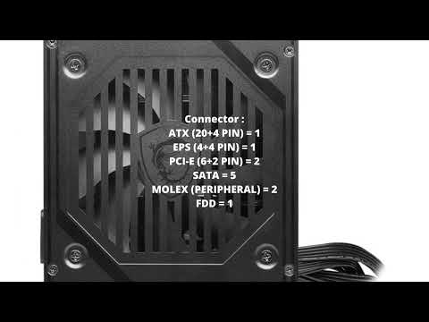 Power Supply MSI MAG A500DN 500W 80 PLUS EFFICIENCY #umahit #tokokomputer #tokoonline #hardware