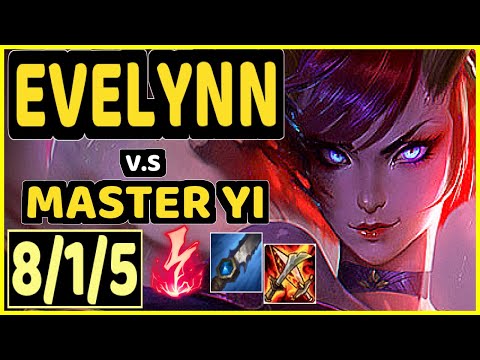 KEIO (EVELYNN) vs MASTER YI - 8/1/5 KDA JUNGLE CHALLENGER GAMEPLAY - BR