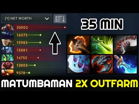 MATUMBAMAN 2x Outfarm enemy carry with Monster Mode Anti Mage Dota 2