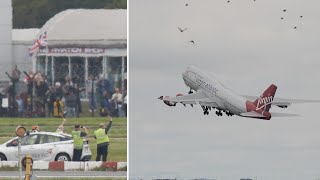 Virgin 747 G-VROS (Forever Young) Leaving Manchester for the final time. WingWave.