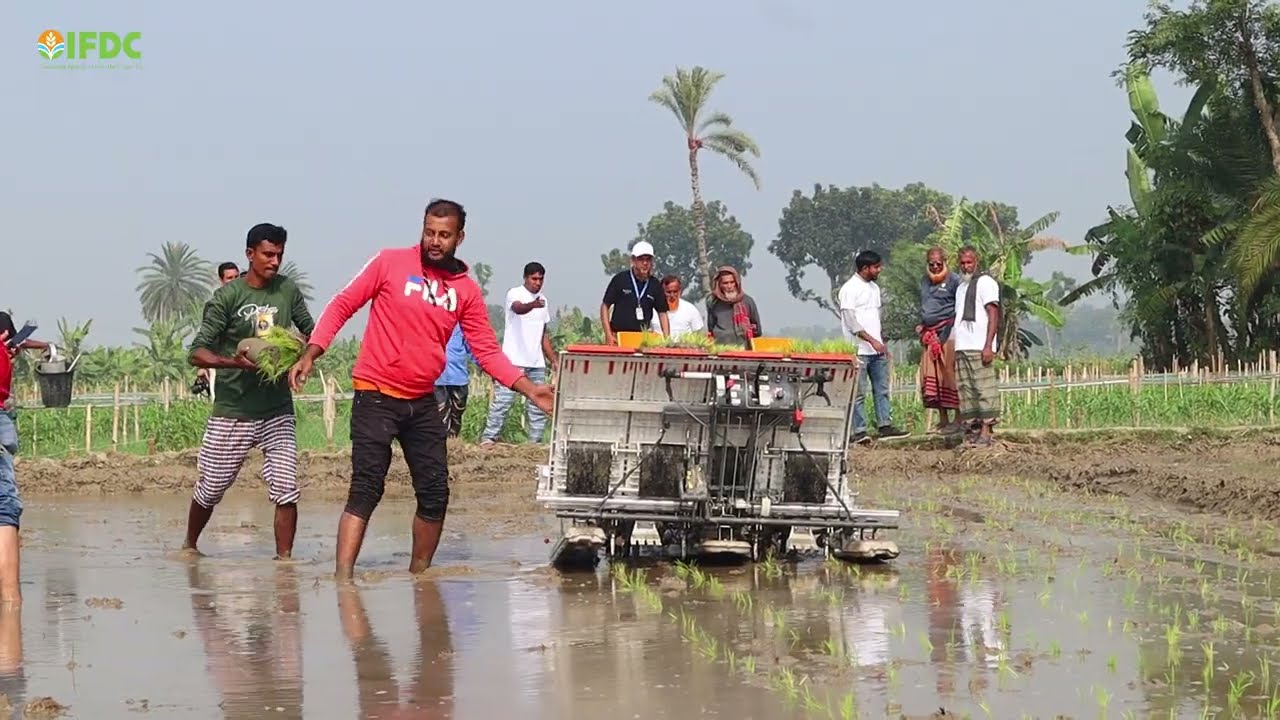 IFDC Bangladesh | Advanced Rice Transplanter with Fertilizer Deep Placement Applicator Technology