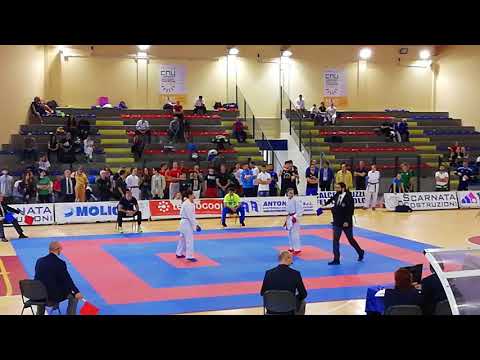 Cnu2018 karate - kumite femminile - Finale cat 55kg: Lanzone Eleonora - Francesca Mangiacapra