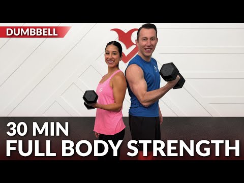 30 Min Full Body Dumbbell Workout at Home Strength Training - Weight Training for Weight Loss