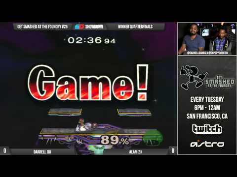 Get Smashed at the Foundry #26 - Winner Quarters: Darrell (Samus) vs Alan (Peach)