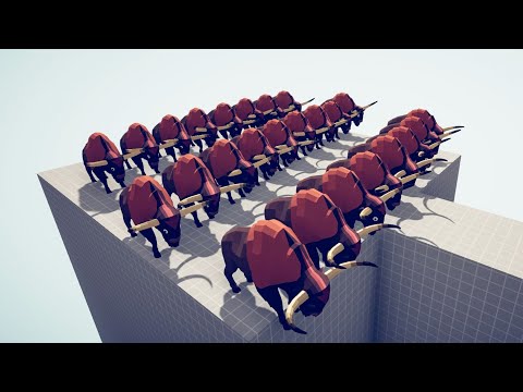 25X Giant Bison vs Every Unit - Totally Accurate Battle Simulator TABS