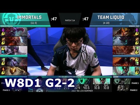 Liquid vs Immortals | Game 2 S7 NA LCS Summer 2017 Week 8 Day 1 | TL vs IMT G2 W8D1
