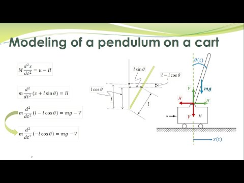LCS - 13 - Pendulum on cart system - mathematical modeling and transfer function