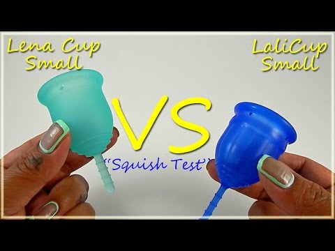 Lena Cup Sm vs LaliCup Sm "Squish Test" - Menstrual Cups