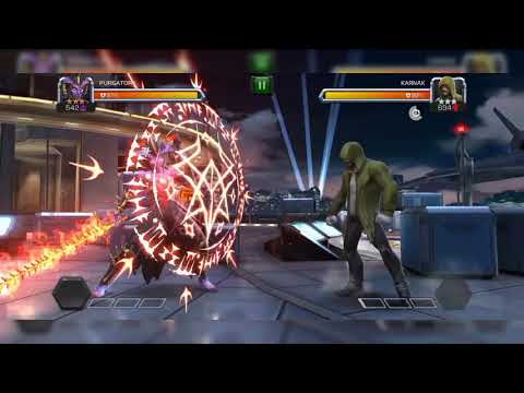 MARVEL Contest of Champions : STRIKE SKILL Part 1 Purgatory vs Karnak