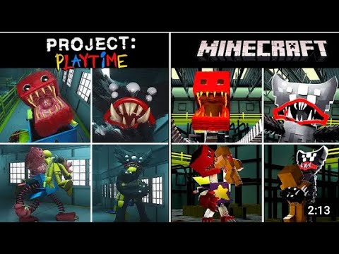 ALL New JUMPSCARES 1st vs 3RD person-Minecraft vs Project Playtime